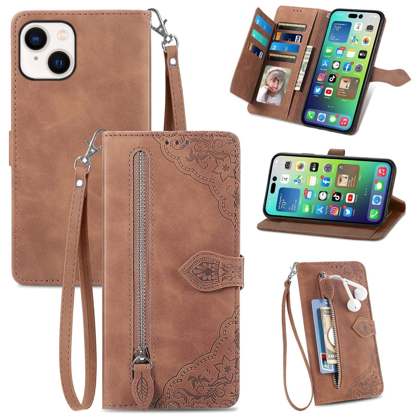 נרתיק Elegance Wallet Flip רב תכליתי לאייפון
