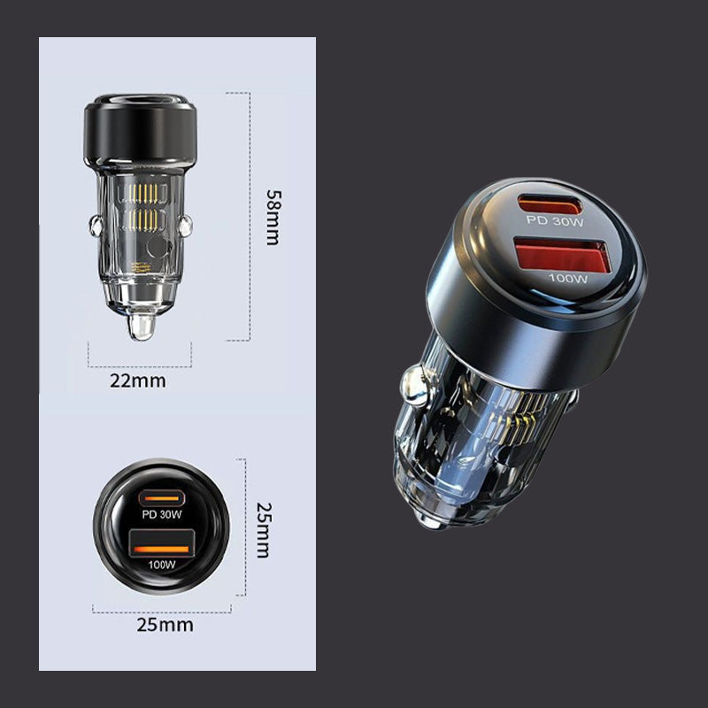 יציאות טעינה מהירה כפולות של 30W לרכב - טעינה נוחה בדרכים 🚗⚡