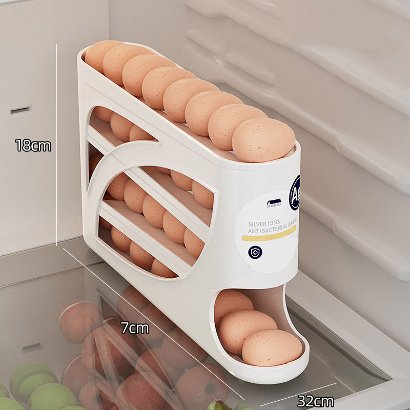 קופסת אחסון ביצים מתגלגל