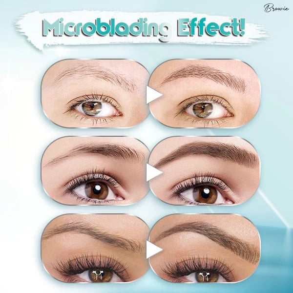 עיפרון גבות 3D עמיד למים Microblading עט קעקוע בעל 4 שיניים