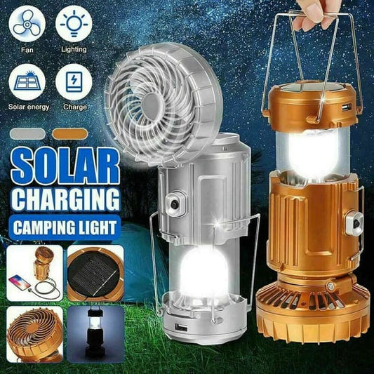 פנס קמפינג נייד 6 ב-1 LED סולארי