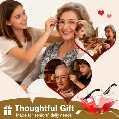 👓משקפי קריאה מתקפלים עם פילטר אור כחול ונרתיק