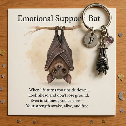 🦇מפתח עם עטלף מעורר השראה לתמיכה רגשי