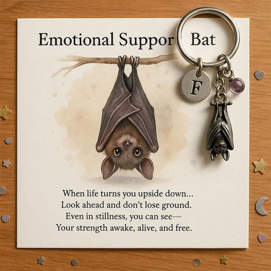 🦇מפתח עם עטלף מעורר השראה לתמיכה רגשי