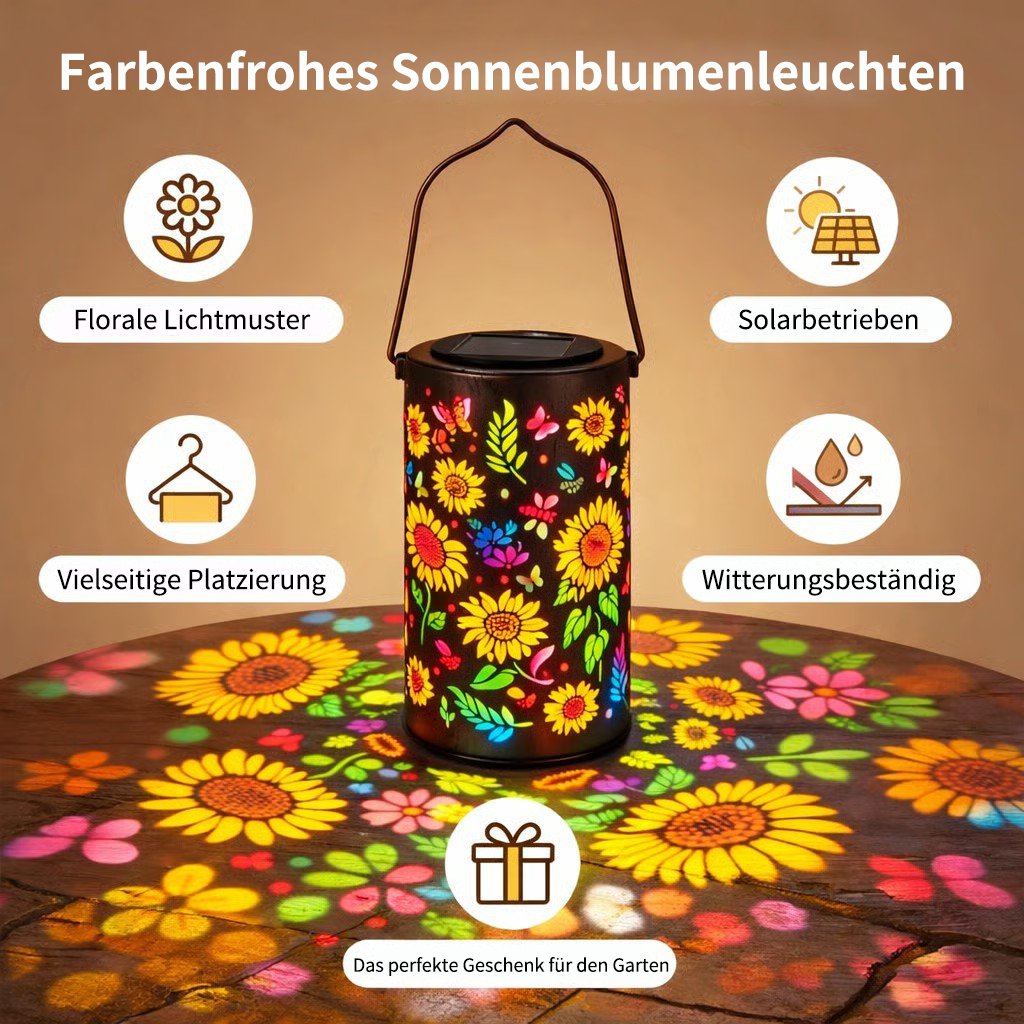 🌞פנס גינה צבעוני המופעל באמצעות אנרגיה סולארית עם אפקט תאורה של חמני