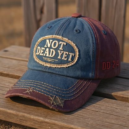 NOT DEAD YET - כובע בייסבול משופשף בסגנון וינטג