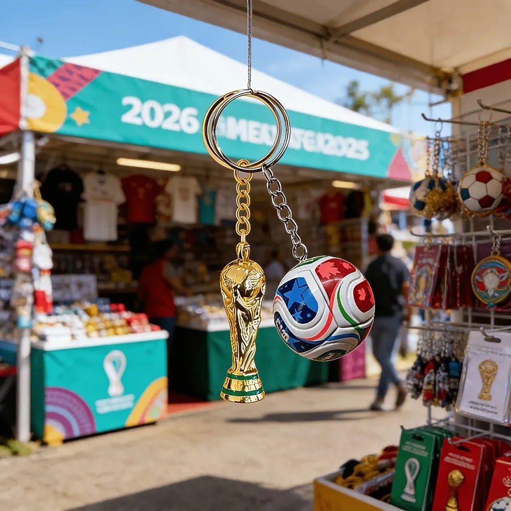מחזיק מפתחות מונדיאל 2026 ארה"ב-מקסיקו-קנדה: נשאו את רוח המשחק לכל מקום ✨
