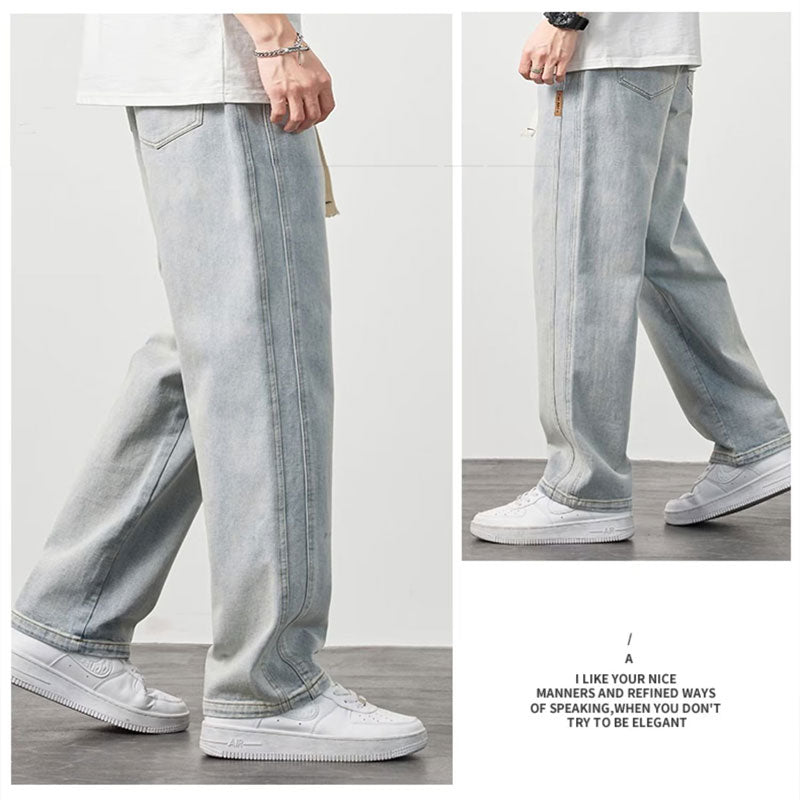 ג'ינס ישר ורחב לגברי