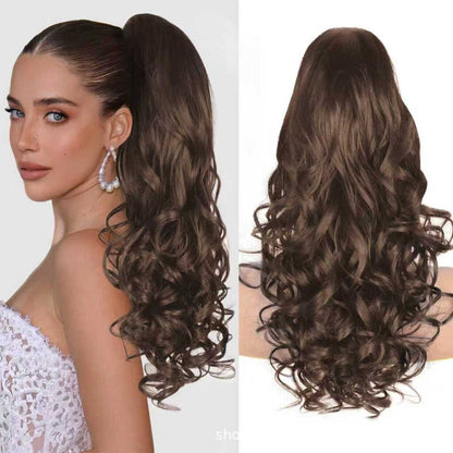 פאה עם סיכת שיער בצורת קוקו עם תלתלים גדולים ורכי