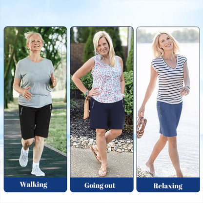 מכנסיים קצרים נמתחים מבד משי קרח המתייבשים במהירו