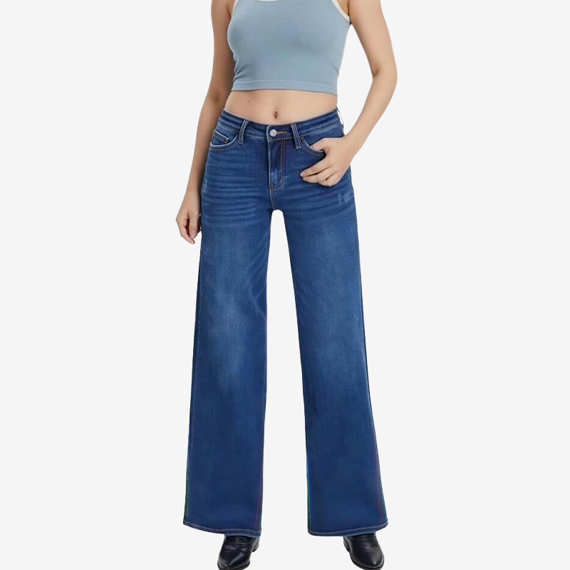 👖 מכנסי ג'ינס ישרים בגזרה בינוני