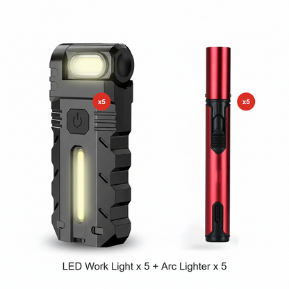 פנס עבודה LED עם ראש מסתובב 180