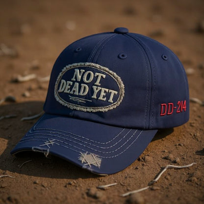 NOT DEAD YET - כובע בייסבול משופשף בסגנון וינטג