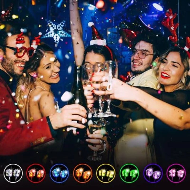 עגילי כתר זוהרים מסוגננים עם נורות LE