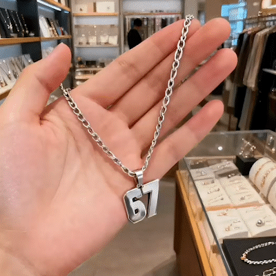 🔥מבצע חם✨ שרשרת תליון עם מספר 6
